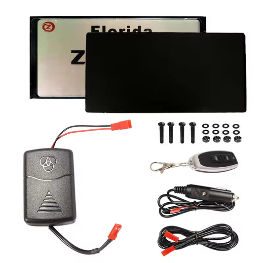 Vanish Invisible Plate Numble Plate Hider Remote Control Black Fog License Plate Hider Holder for Entertainment