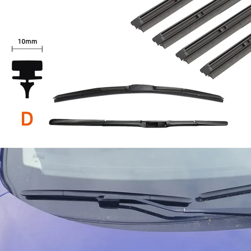 Car Wiper Rubber Strips Refill Wiper Blade Replacement Parts All Types Seasons Windshield Wiper Blades Blade Soft Car Accessorie