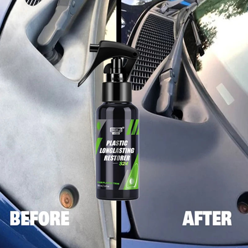 Car Plastic Restorer Back to Black Gloss Auto Plasitc Parts Repair Spray HGKJ S24 50Ml Exterior Renovator Car Cleaning