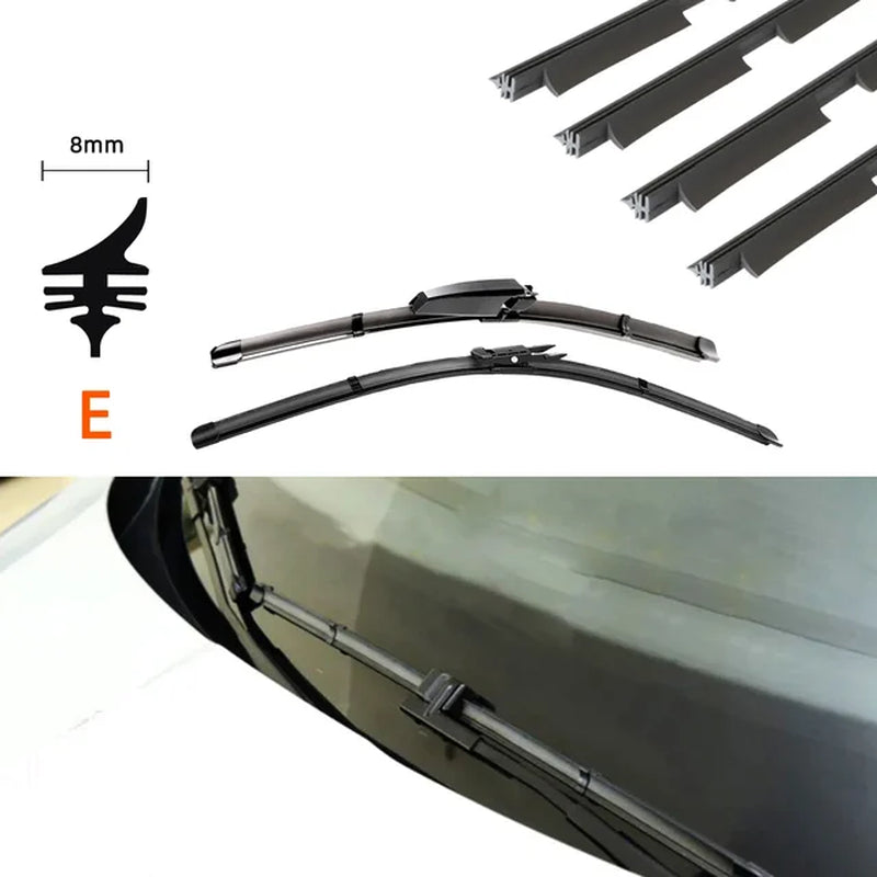 Car Wiper Rubber Strips Refill Wiper Blade Replacement Parts All Types Seasons Windshield Wiper Blades Blade Soft Car Accessorie
